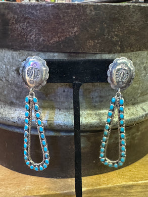 Turquoise/Concho Earrings