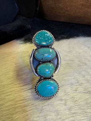 Tibetan Turquoise Ring ~ Adjustable