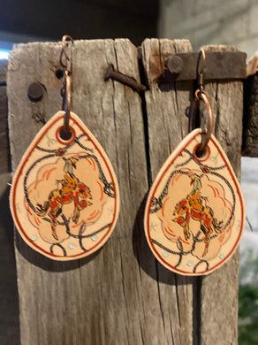 Retro Roping Leather Earring