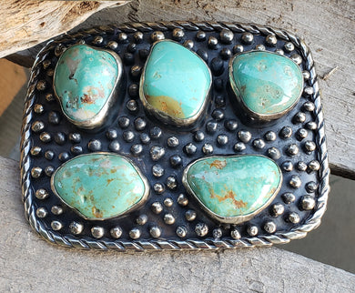Turquoise 5 Stone - Rectangle Buckle