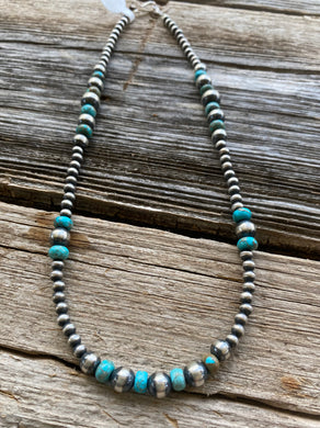 Navajo Pearl/Turquoise Multi Choker