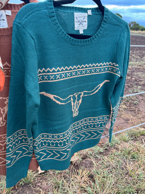 Longhorn Spruce Sweater