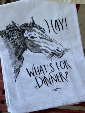 Hay! What's For Dinner? Tea Towel