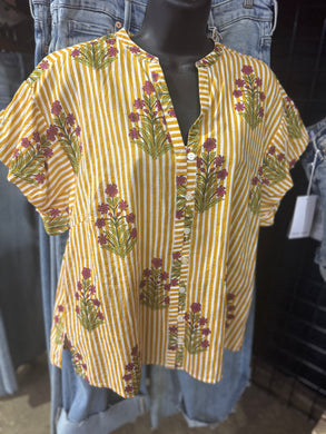 Trellis Stitched Popover Top