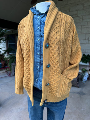 Gold Cable Cardigan