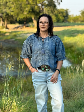 Smocked Sleeve Top by Ivy Jane