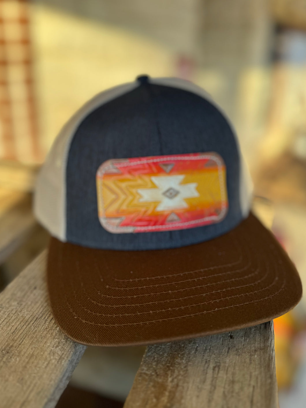 Denim/Tan/Brown - Pendleton Fall Aztec Cap