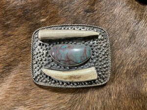 Turquoise/Antler Buckle