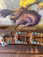 Load image into Gallery viewer, Horseshoe Turquoise/Spiny Oyster Buckle