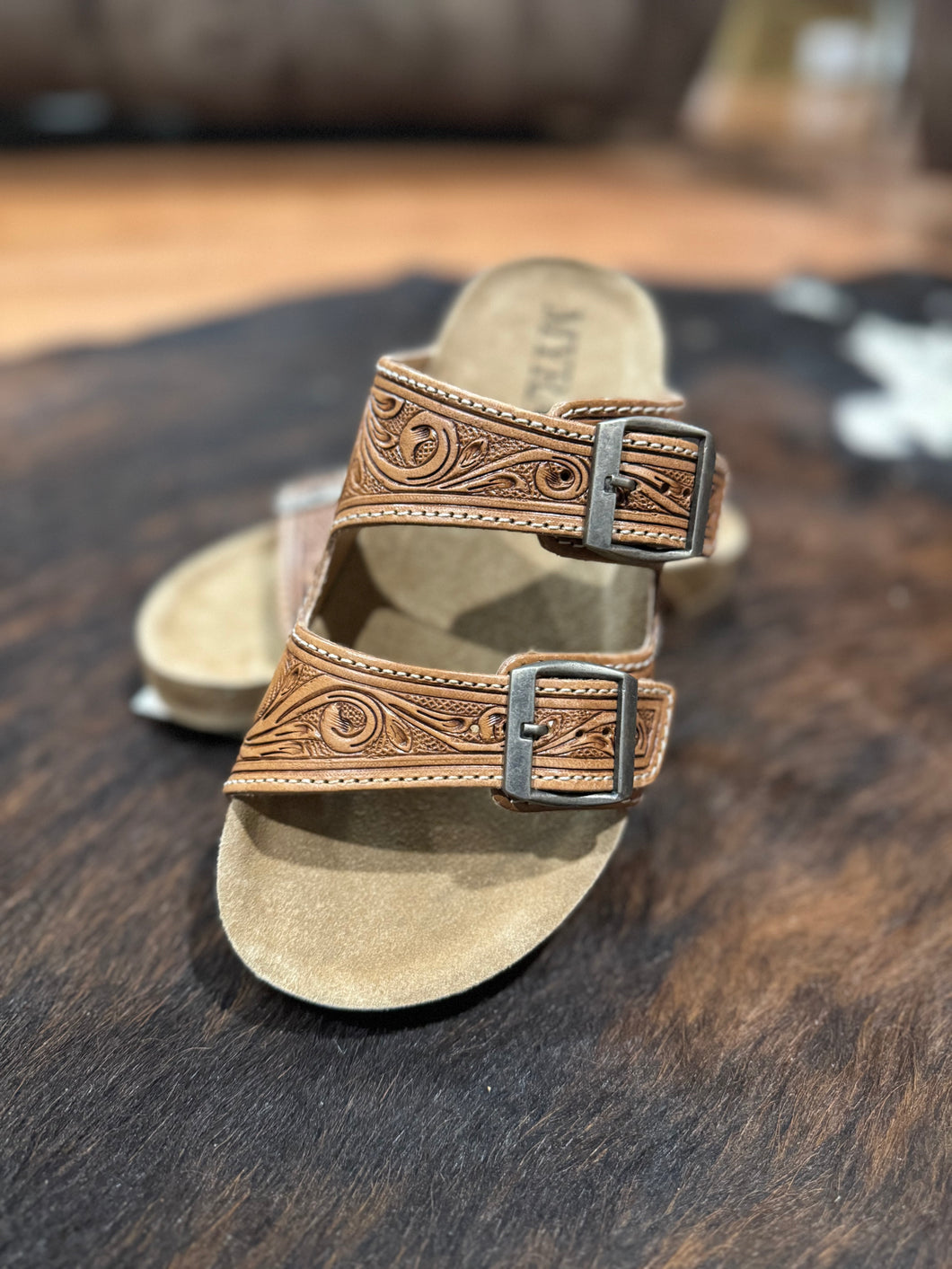 Darla Trail Western Tooled Sandal