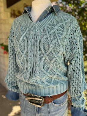 Claudia Turquoise Sweater