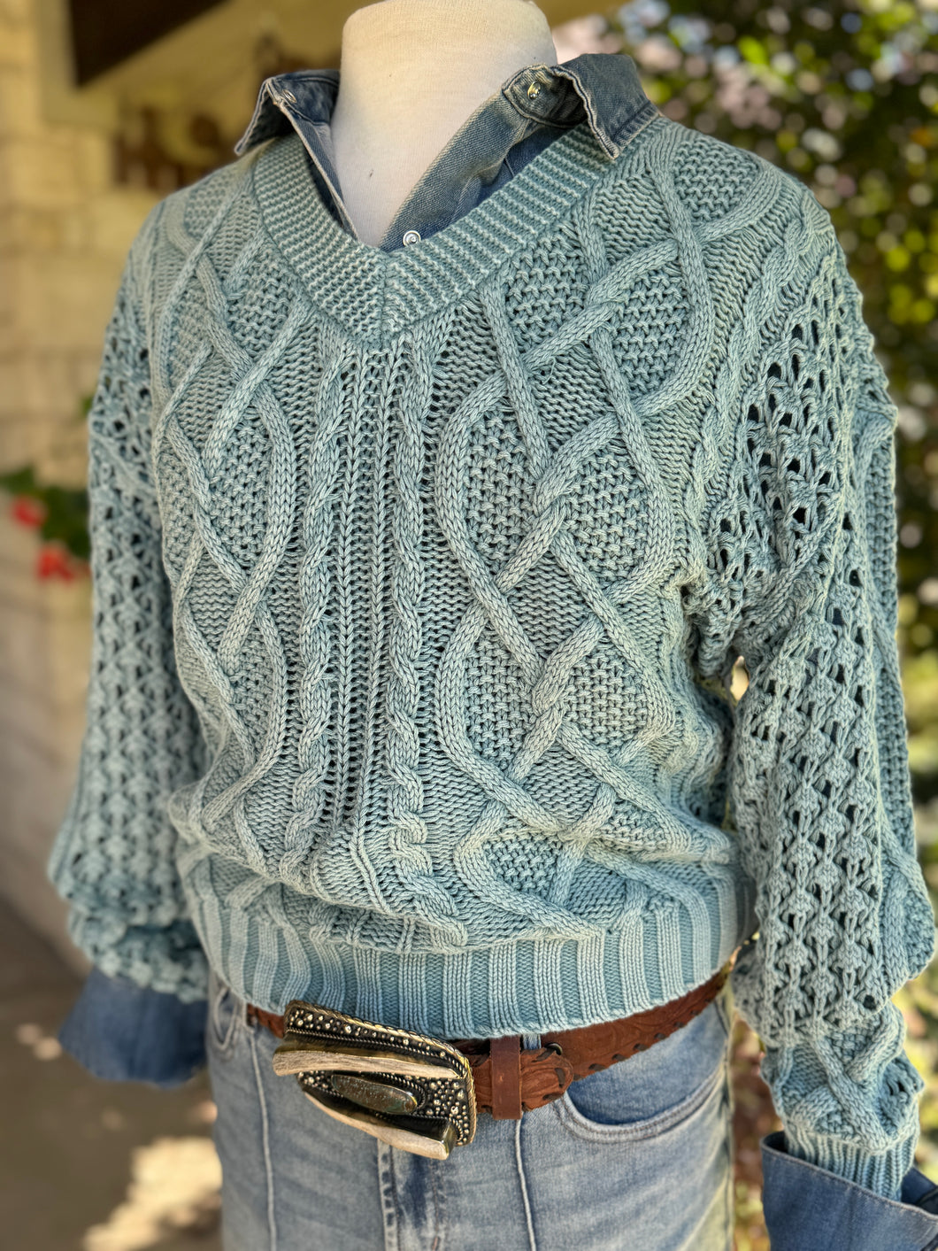 Claudia Turquoise Sweater