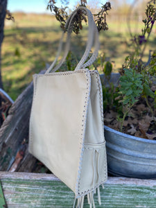 Bone Vintage Longhorn Tote