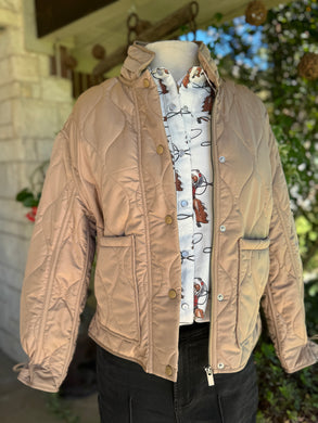 Camel Quilted Jacket