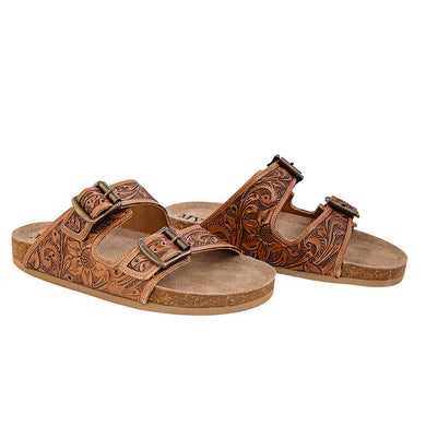 Footo Western Tooled Sandal