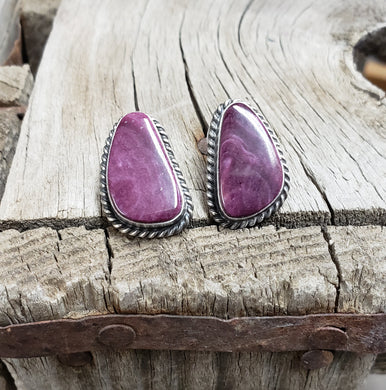 Purple Spiny Oyster Earrings