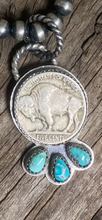 Load image into Gallery viewer, Small Coin/Turquoise Pendant