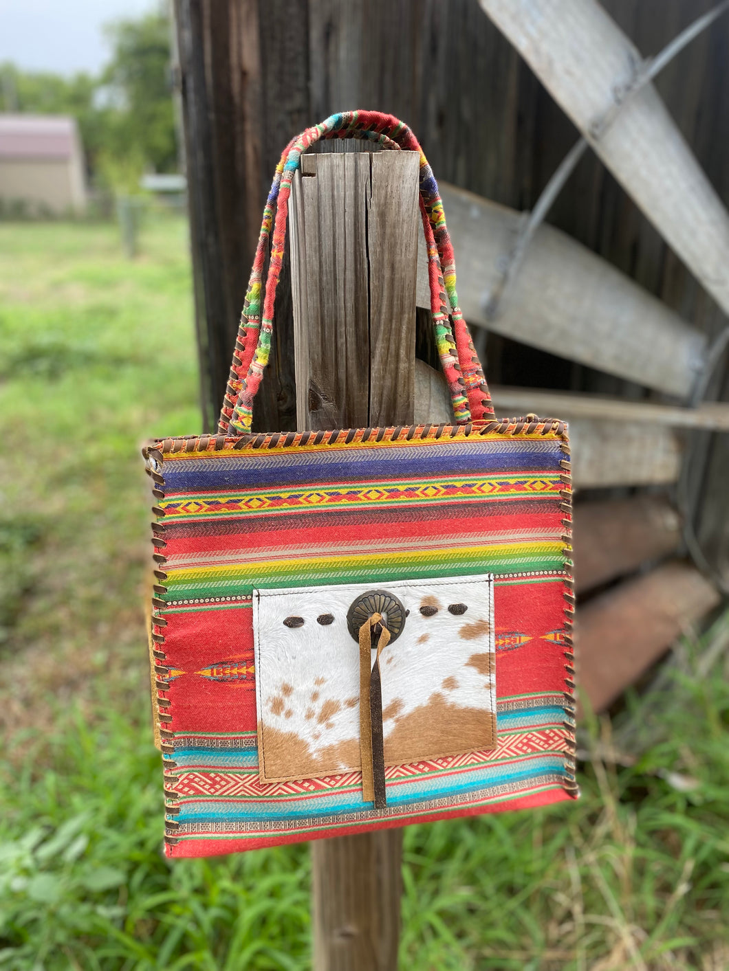 Serape W/Cowhide Purse