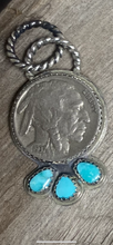 Load image into Gallery viewer, Small Coin/Turquoise Pendant