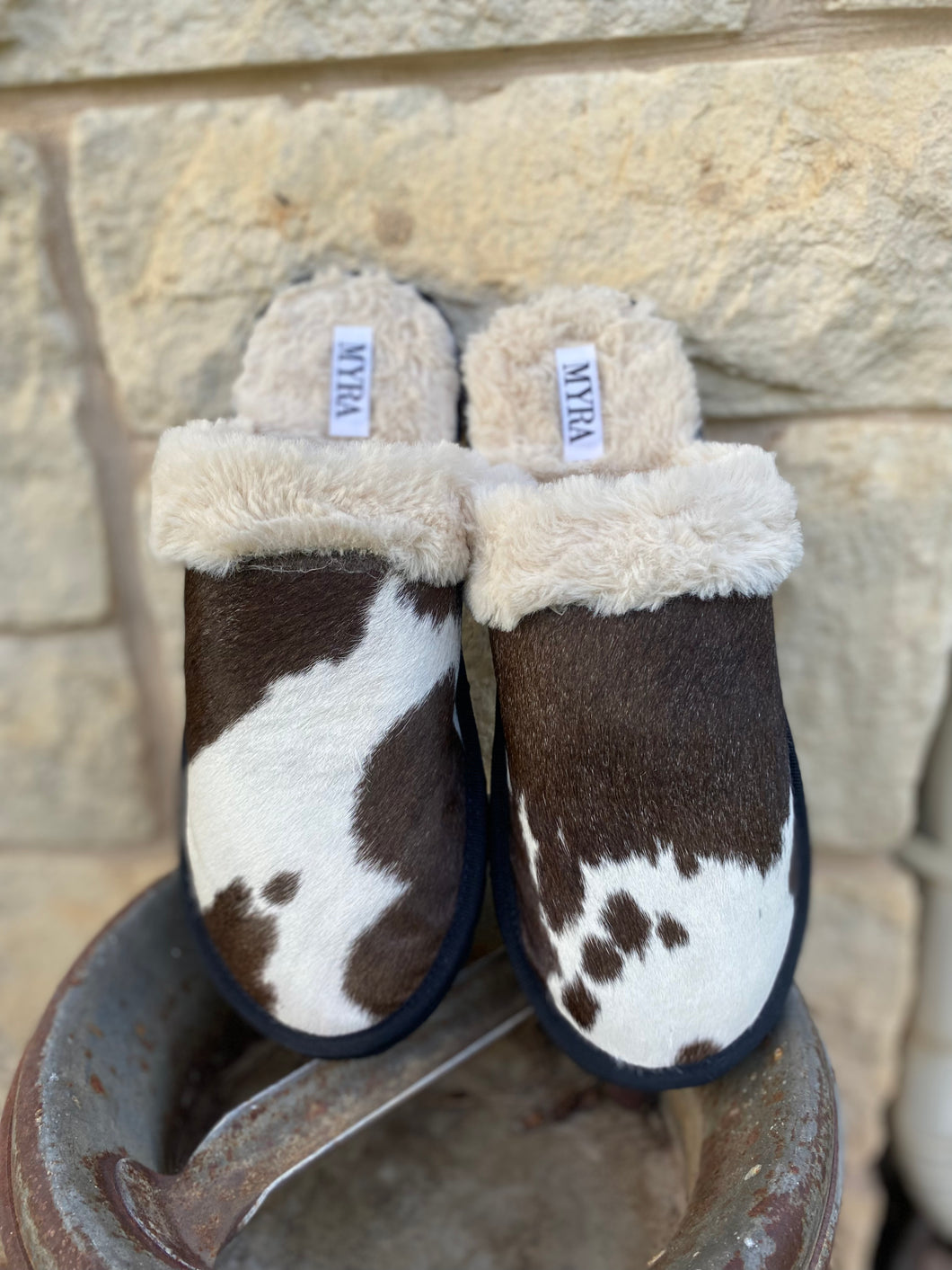 Cowhide Slippers