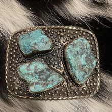 Load image into Gallery viewer, Turquoise 3 Stone - Rectangle Buckle