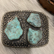 Load image into Gallery viewer, Turquoise 3 Stone - Rectangle Buckle