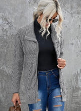 Load image into Gallery viewer, Grey Zip-up Sweater